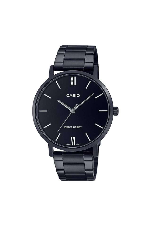 Mens-45-55-mm-Black-Dial-Stainless-Steel-Analogue-Watch---A1973