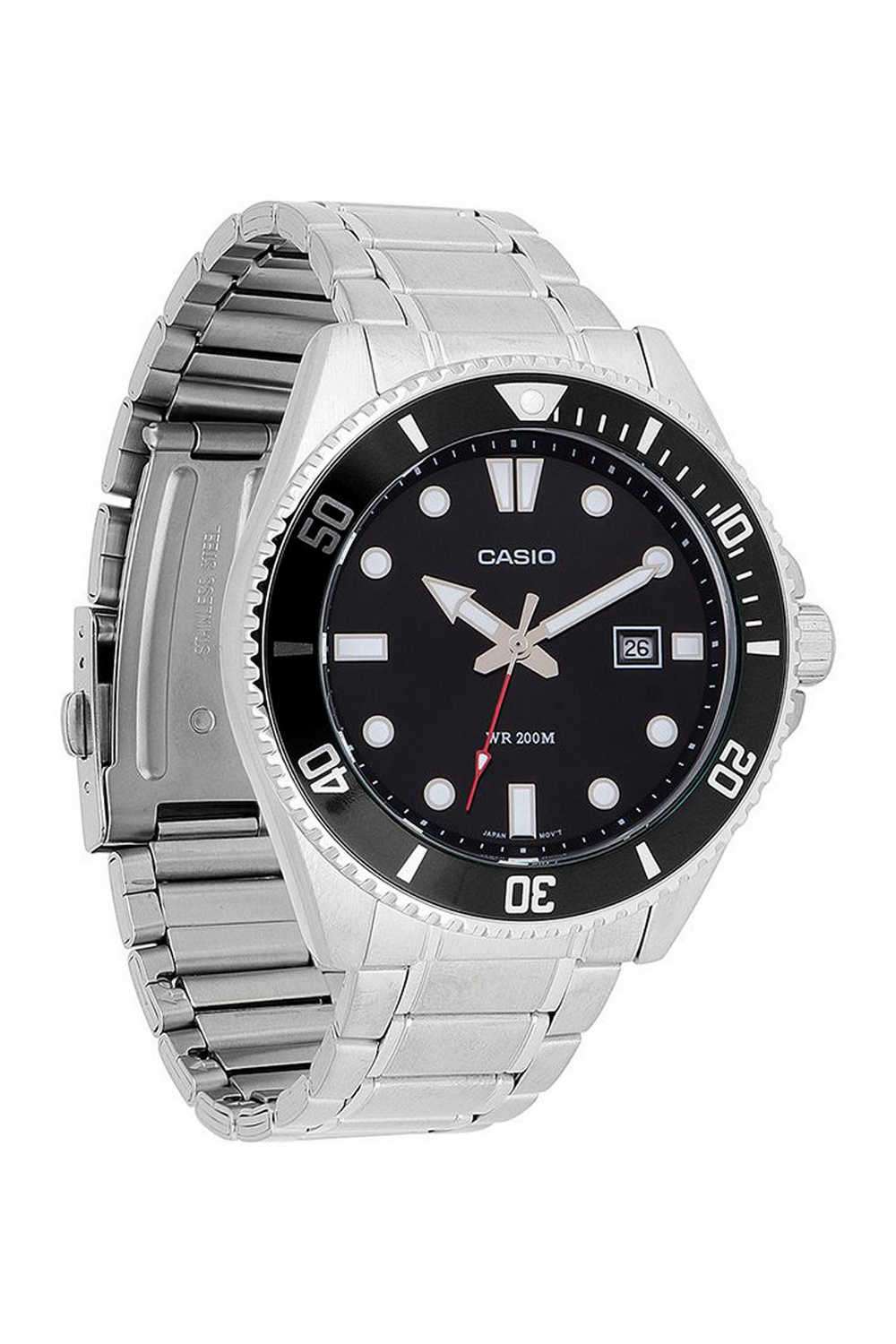 Buy Casio Black Enticer Black Dial Analogue Quartz Stainless Steel