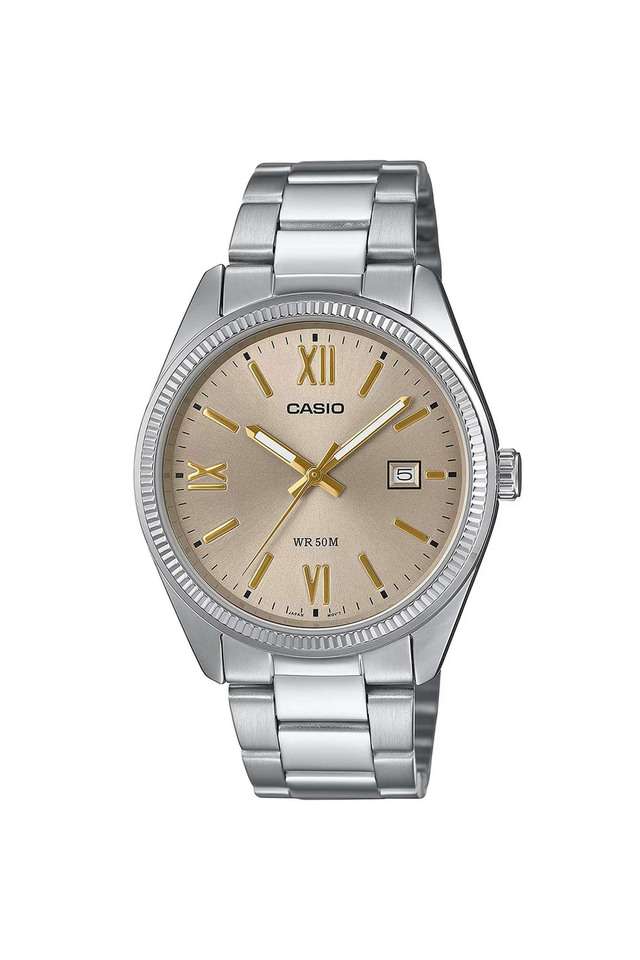 Quartz-44.2x38.5x9.2-mm-Gold-Dial-Stainless-Steel-Analogue-Watch-for-Men---A2343