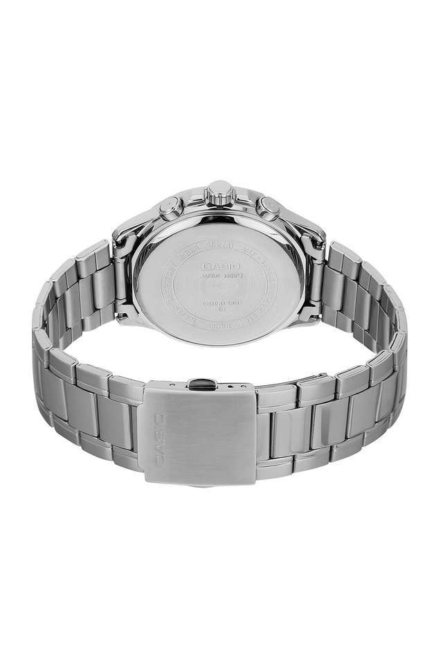 Quartz-47x43.5x11.1-mm-Black-Dial-Stainless-Steel-Analogue-Watch-for-Men---A2345