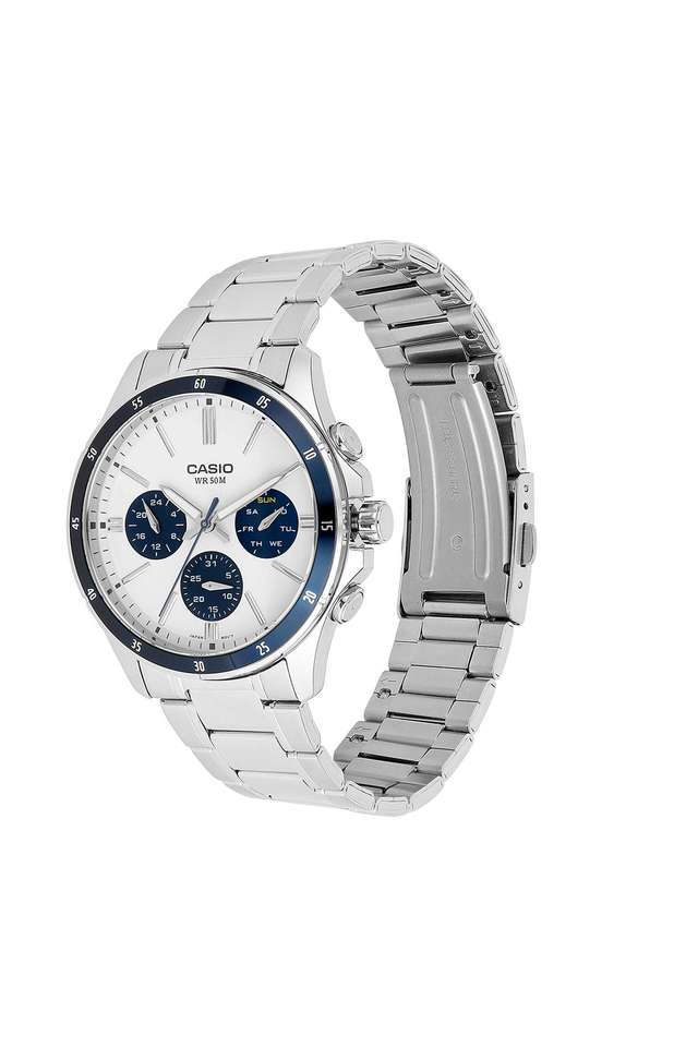 Buy Casio White Enticer MTP-1374D-7A2VDF Men' 43.5mm Analog Quartz