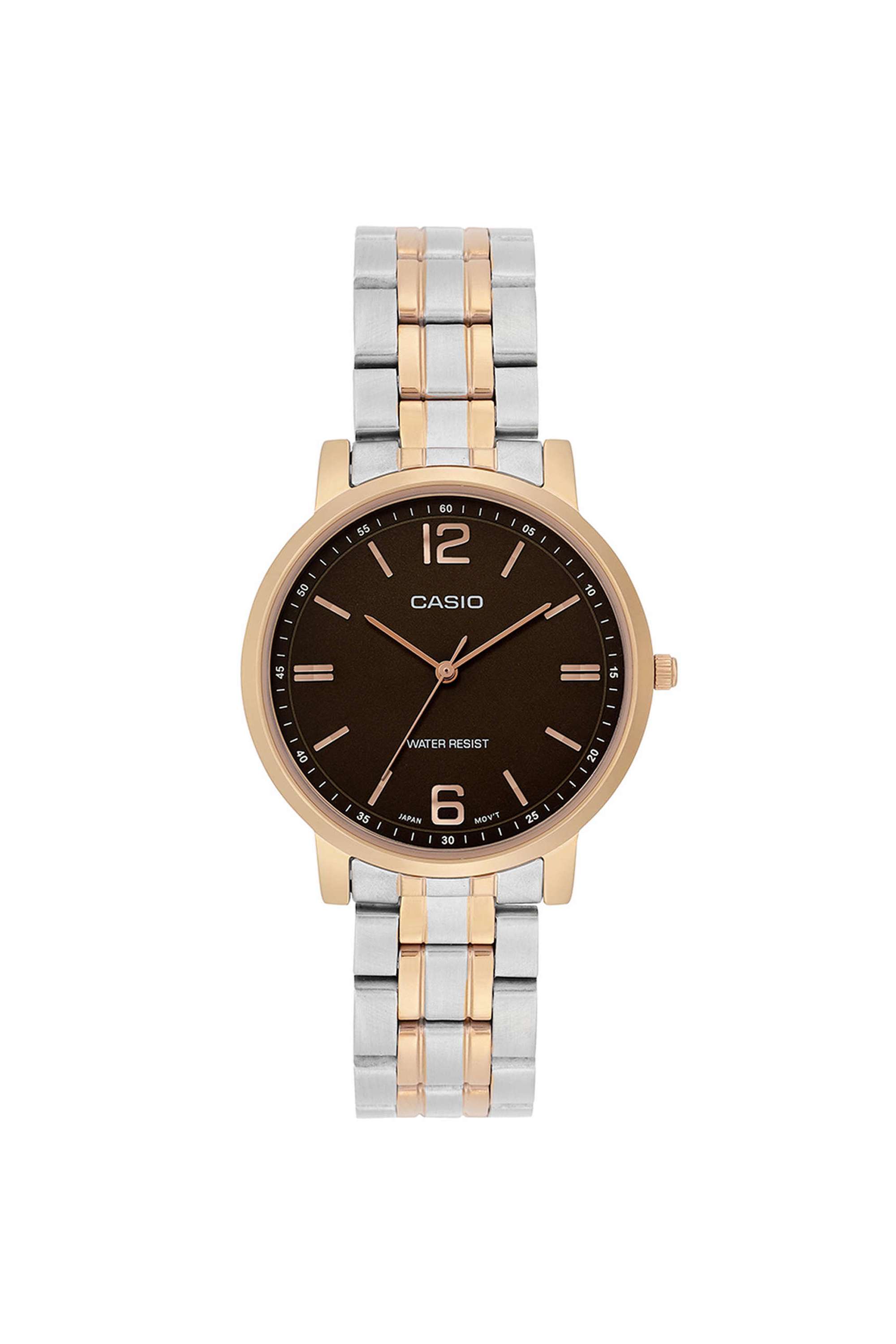 CASIO-LADYS-METAL-Brown-Dial-Stainless-Steel-Analogue-Women-Wrist-Watch