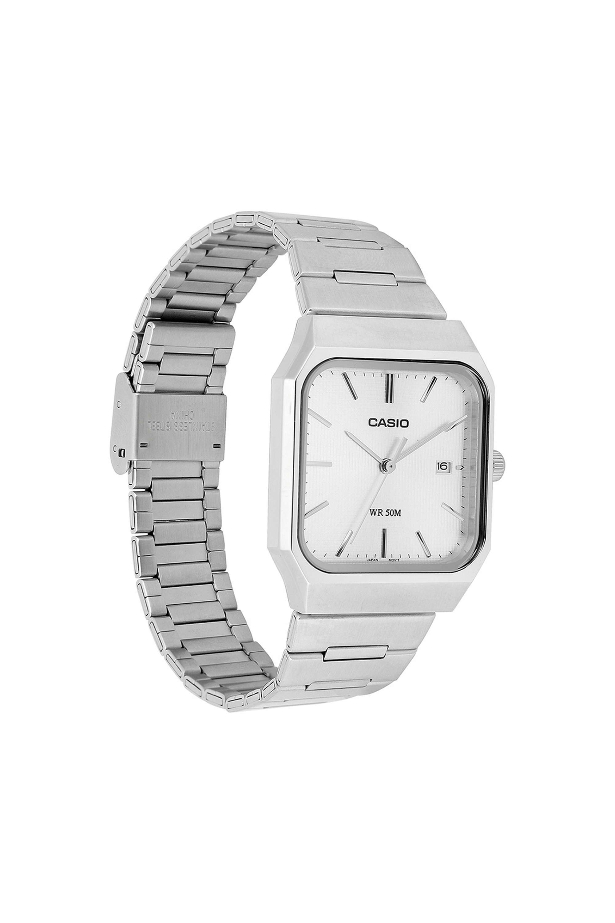 Buy Casio Silver Enticer Silver Dial Analogue Quartz Stainless