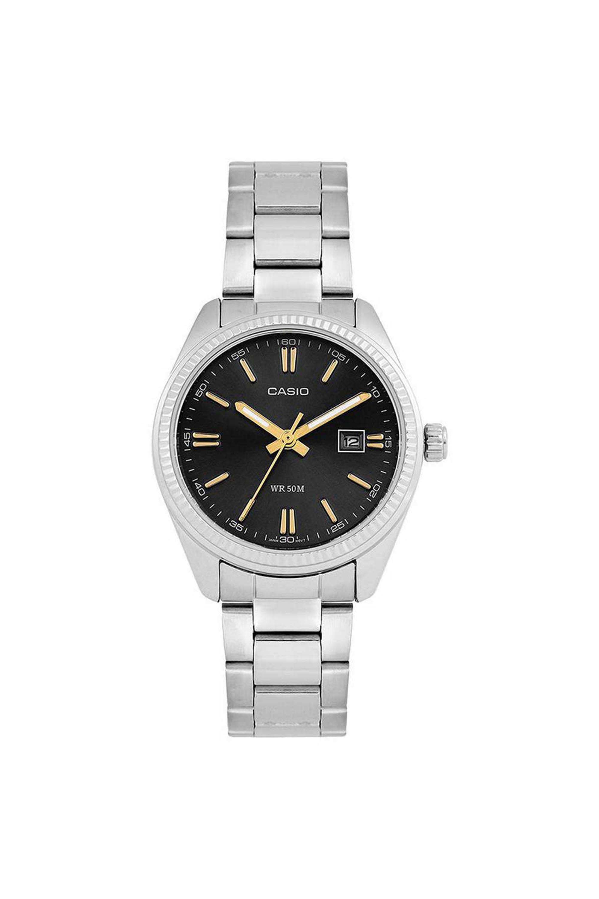 Enticer-Women-s-30.2-mm-Analogue-Quartz-Watch---Silver-Dial-with-Silver-Stainless-Steel-Strap-(WCAA474)
