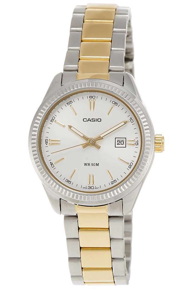 Enticer-Women-s-34.5mm-Analogue-Mechanical-Hand-Wind-Watch---White-Dial-with-Silver-Stainless-Steel-Strap-(A478)
