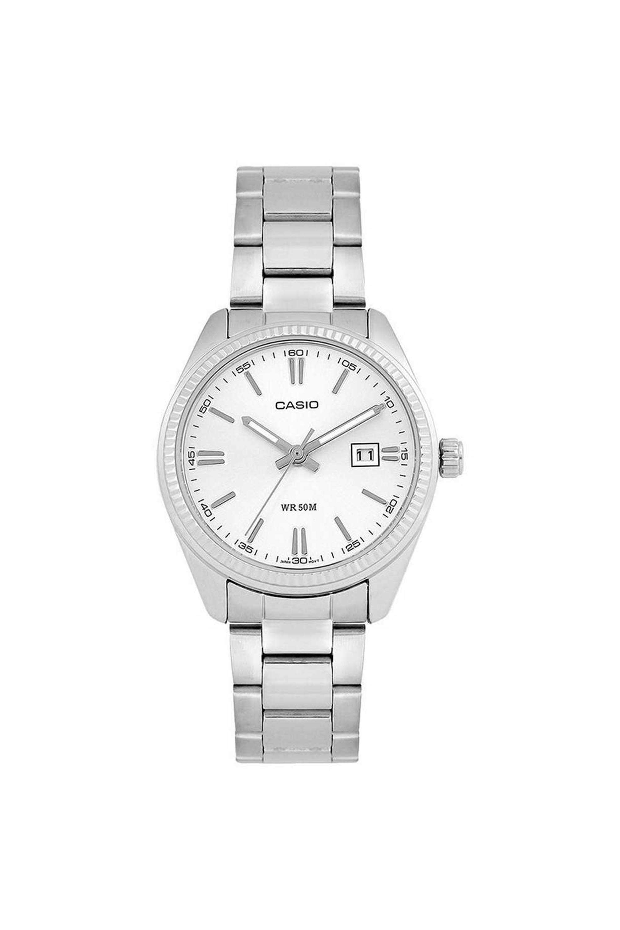 Enticer-Women-s-Analogue-Quartz-Watch---Silver-Dial-with-Silver-Stainless-Steel-Strap-(WCAA758)