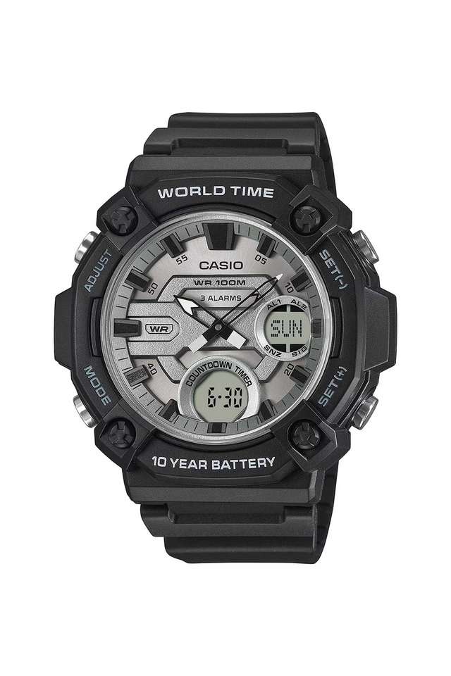 Youth-53.3-x-52.2-x-16.8-mm-Silver-Dial-Resin-Analog-Digital-Watch-for-Men---AD284
