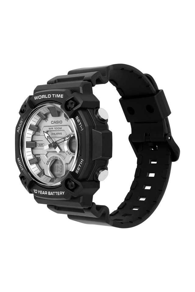 Youth-53.3-x-52.2-x-16.8-mm-Silver-Dial-Resin-Analog-Digital-Watch-for-Men---AD284
