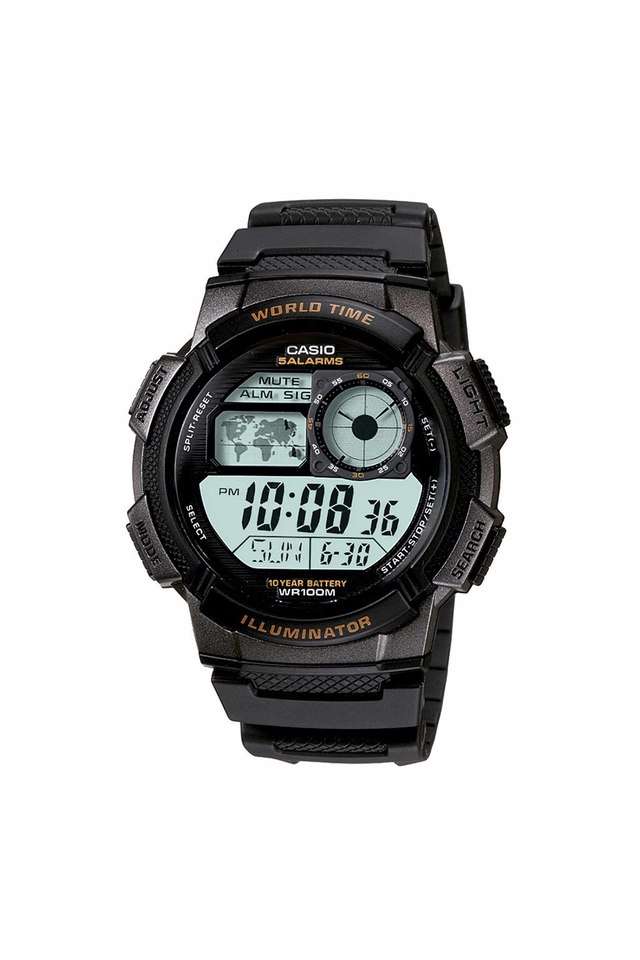 Mens-Black-Dial-Resin-Digital-Watch
