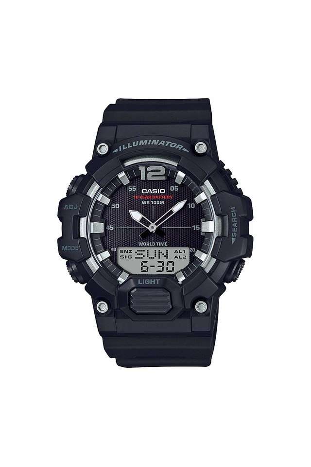 Mens-Black-Dial-Resin-Digital-Watch