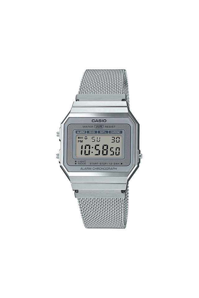 Unisex-Vintage-Grey-Dial-Metallic-Digital-Watch---D170