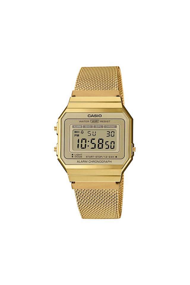 Unisex-Vintage-Grey-Dial-Metallic-Digital-Watch---D171