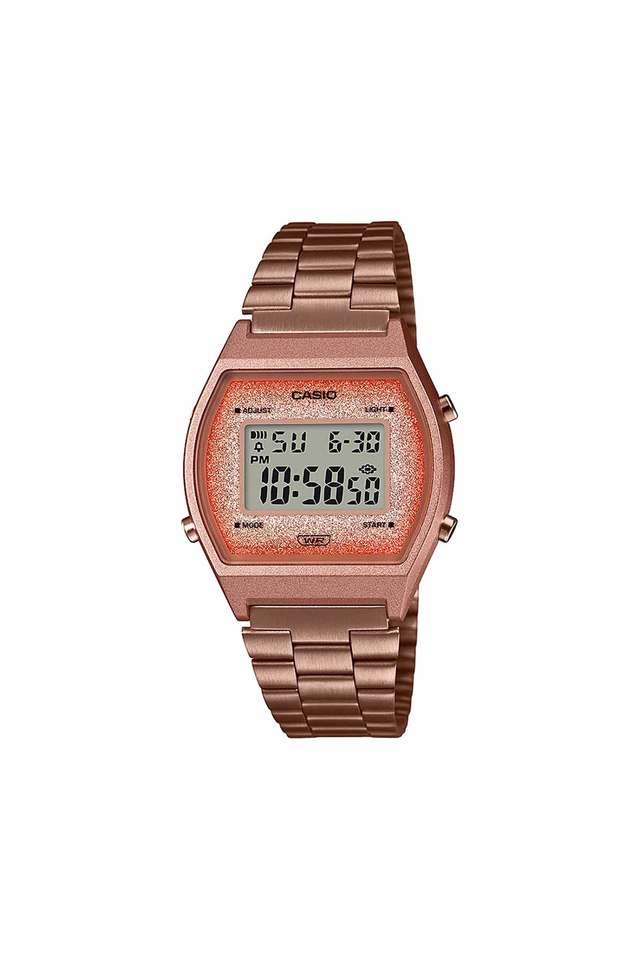 Unisex-Vintage-Rose-Gold-Dial-Steel-Digital-Watch---D187