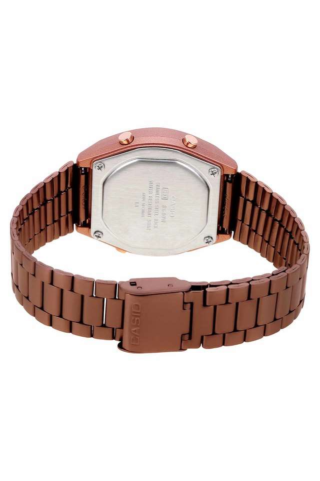 Unisex-Vintage-Rose-Gold-Dial-Steel-Digital-Watch---D187