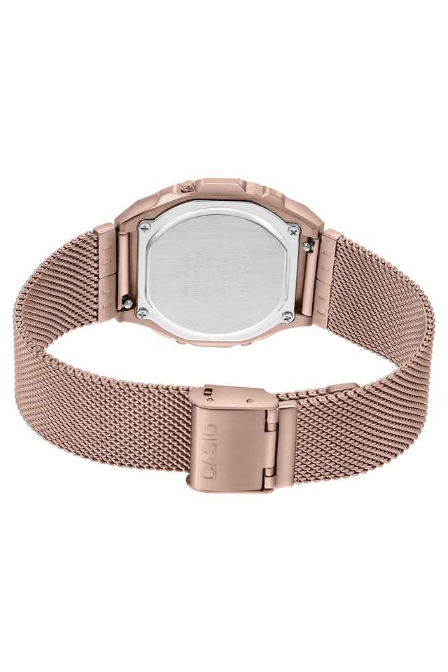 Unisex-VINTAGE-Rose-Gold-Dial-Steel-Digital-Watch---D195