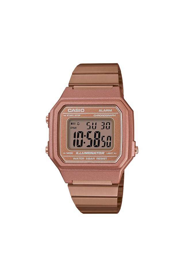 Mens-VINTAGE-Rose-Gold-Dial-Steel-Digital-Watch---D200
