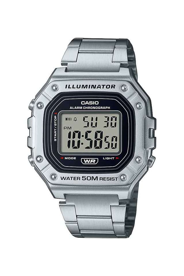 Mens-40-49-mm-Youth-Silver-Dial-Metal-Digital-Watch---D227