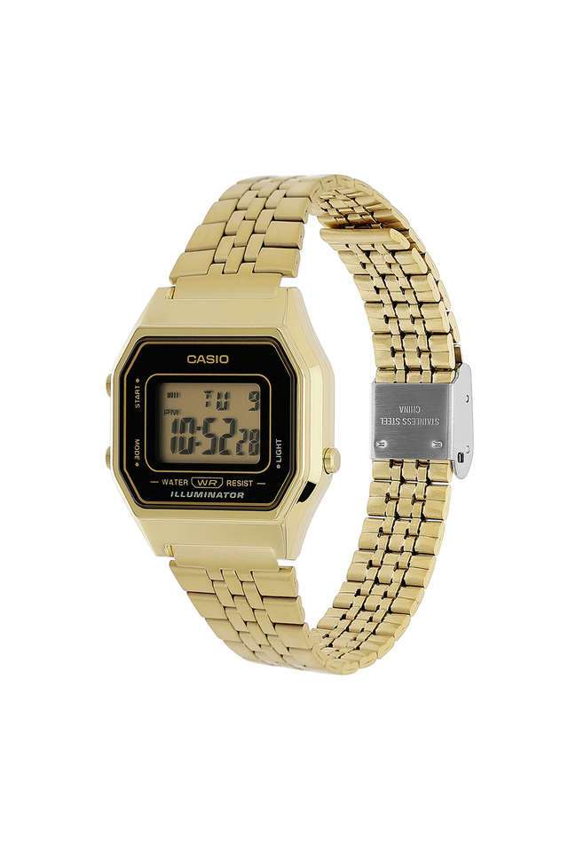 Vintage-33.5x28.6x8.6-mm-Black-Dial-Stainless-Steel-Digital-Wrist-Watch-For-Women---D344