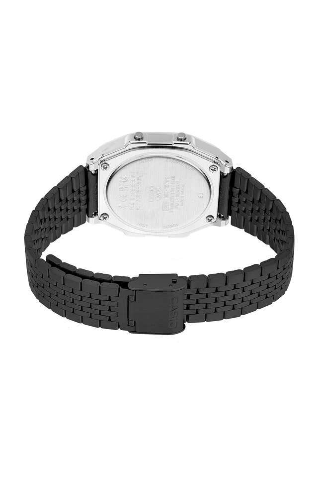 Vintage-41.6---37.9---8.2-mm-Black-Dial-Stainless-Steel-Digital-Unisex-Watch---D367