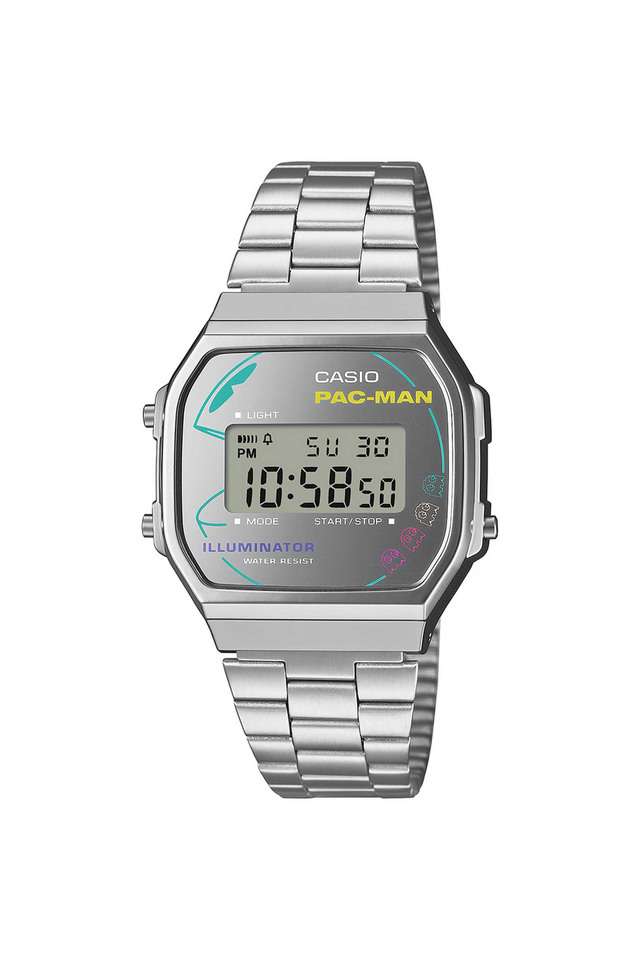 Vintage-38.6-x-36.3-x-9.6-mm-Silver-Dial-Stainless-Steel-Digital-Wrist-Watch-for-Unisex---D380