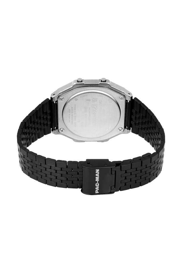 Vintage-41.6-x-37.9-x-8.2-mm-Black-Dial-Stainless-Steel-Digital-Wrist-Watch-for-Unisex---D381