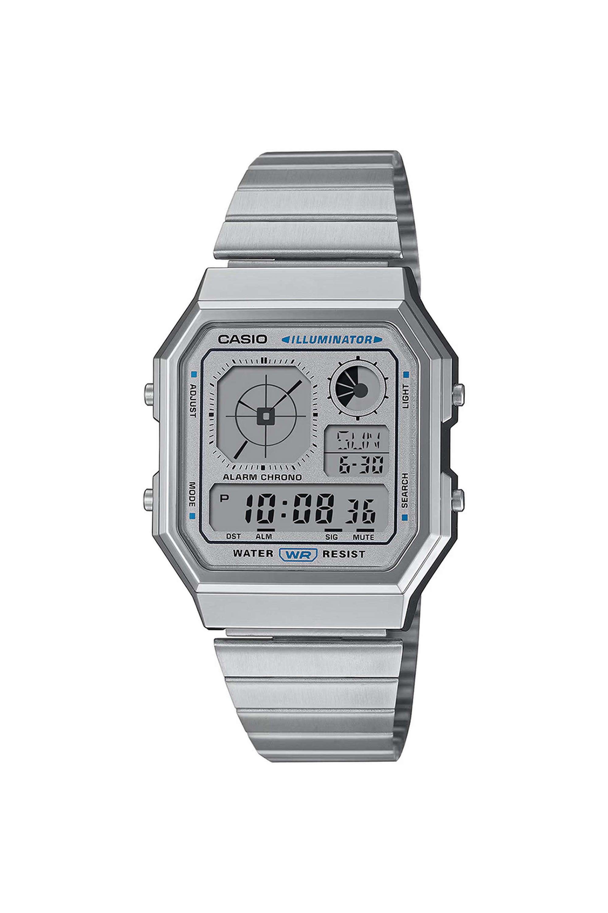 VINTAGE-40.5x33.9x9-mm-Silver-Dial-Stainless-Steel-Digital-Watch-For-Unisex---D389