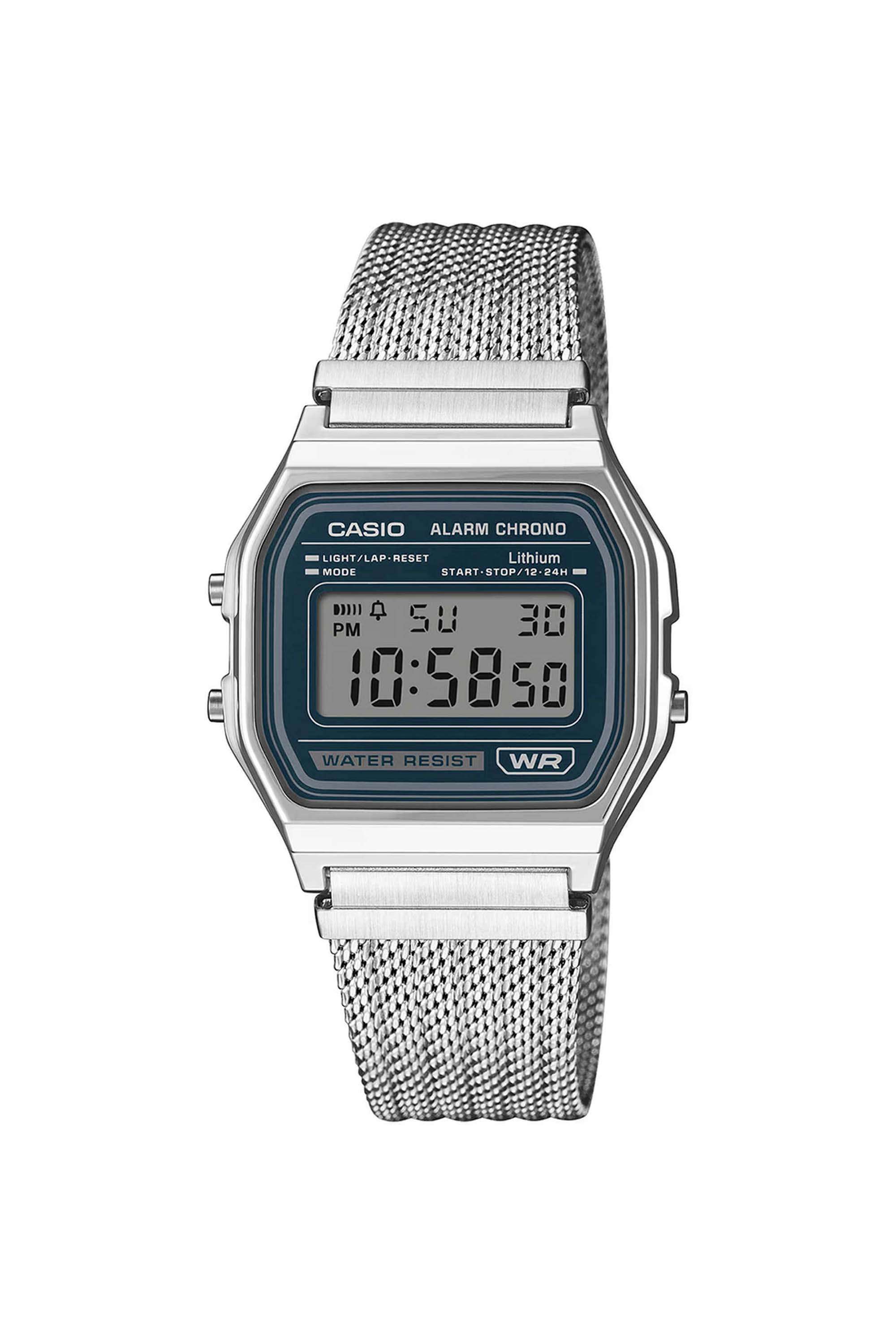Vintage-36.8-x-33.2-x-8.5-mm-Dark-Green-Dial-Stainless-Steel-Digital-Watch-For-Unisex---D413