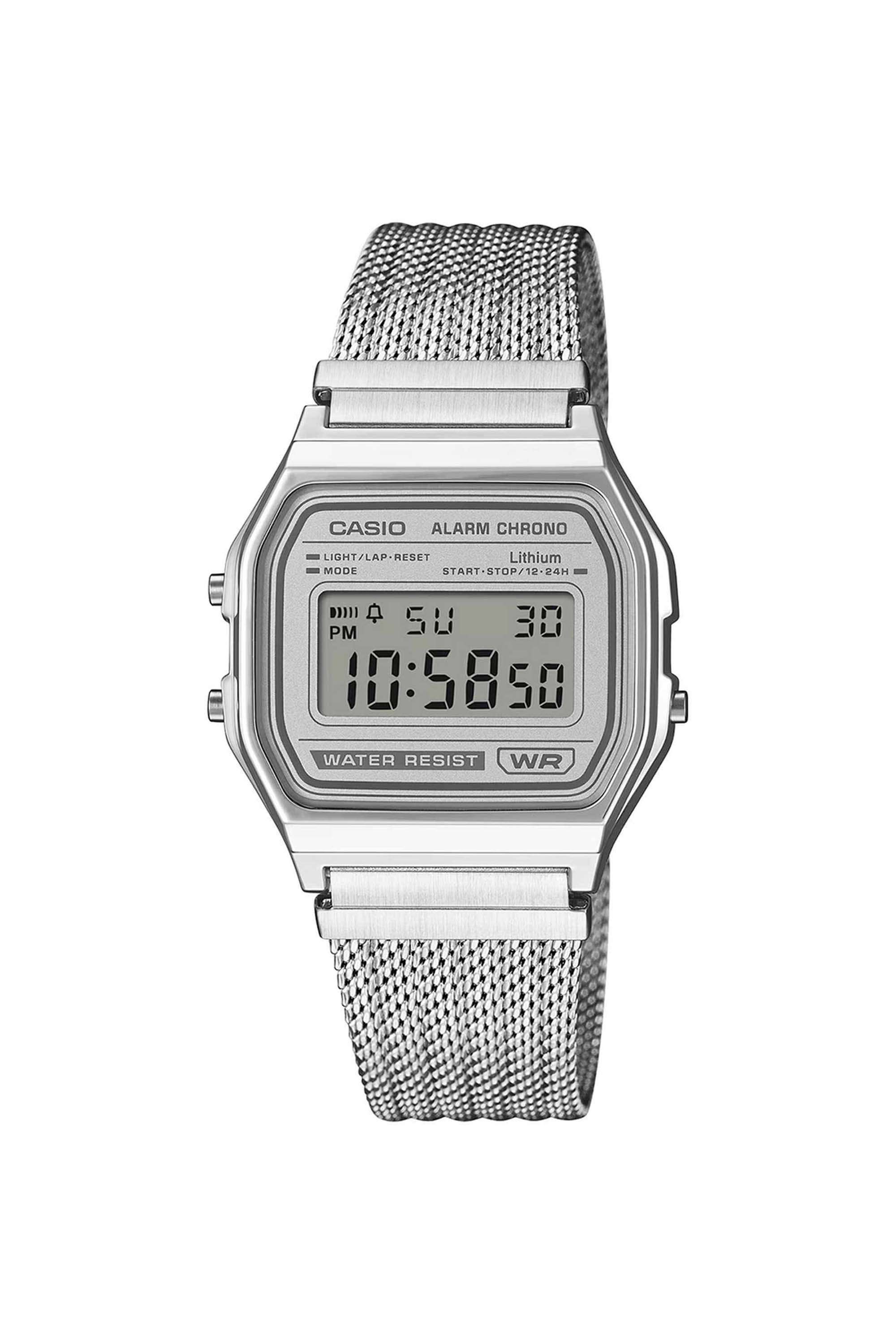 Vintage-36.8-x-33.2-x-8.5-mm-Light-Gray-Dial-Stainless-Steel-Digital-Watch-For-Unisex---D414