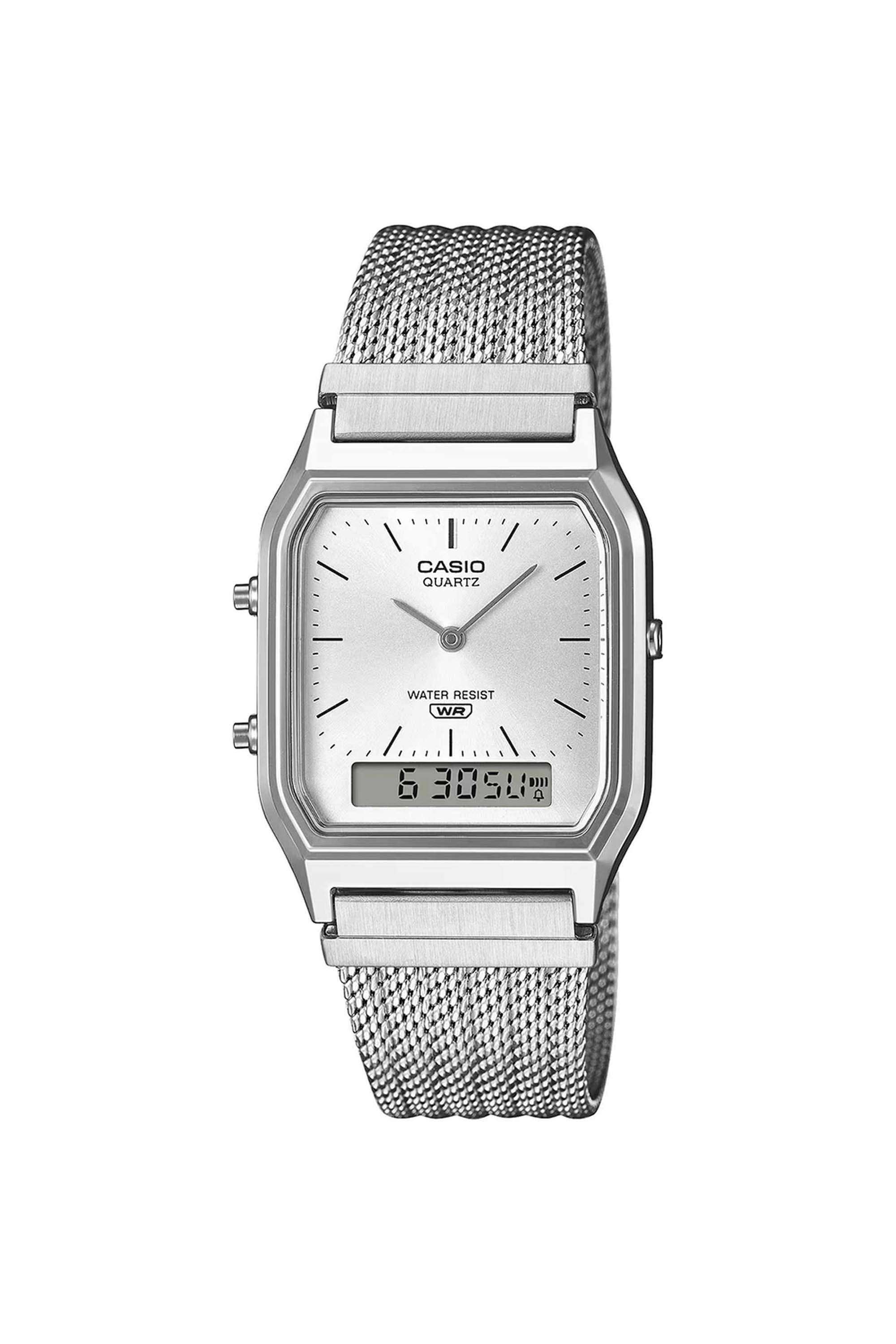 Vintage-38.8-x-29.8-x-8.1-mm-White-Dial-Stainless-Steel-Analog-Digital-Watch-For-Unisex---D418