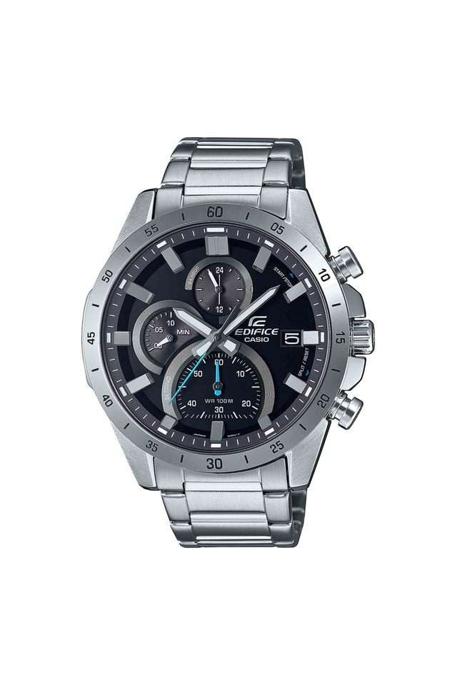 Mens-40-49-mm-Edifice-Black-Dial-Metal-Analogue-Watch---ED512