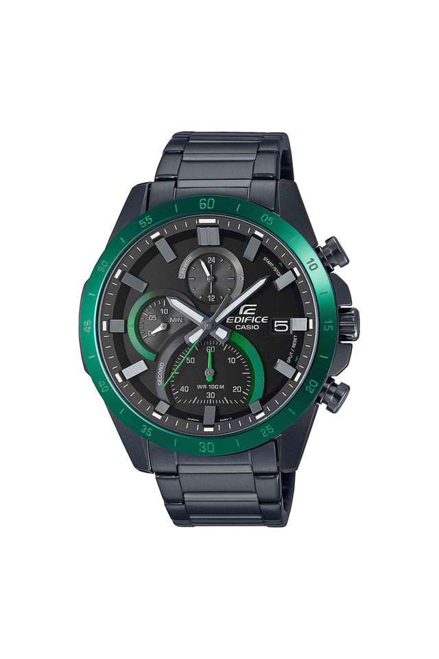 Mens-40-49-mm-Edifice-Green-Dial-Metal-Analogue-Watch---ED514