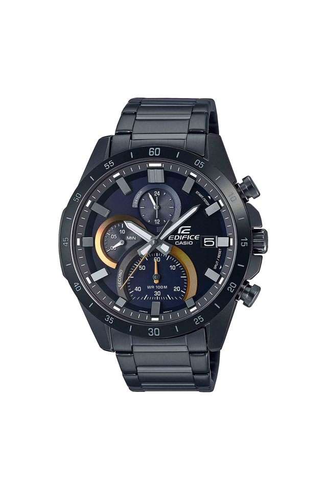 Mens-40-49-mm-Edifice-Black-Dial-Metal-Analogue-Watch---ED515