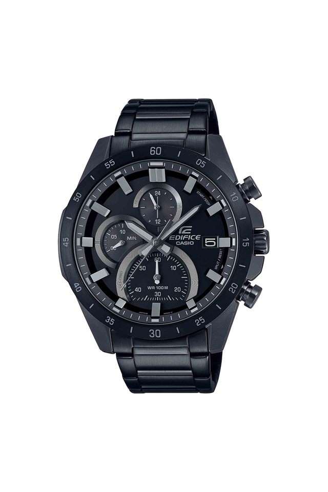 Mens-40-49-mm-Edifice-Black-Dial-Metal-Analogue-Watch---ED517