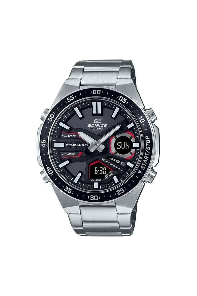 Mens-51.3-x-46.9-x-13.7-mm-Edifice-Collection-EFV-C110D-1A4VDF-Black-Dial-Stainless-Steel-Watch---ED551