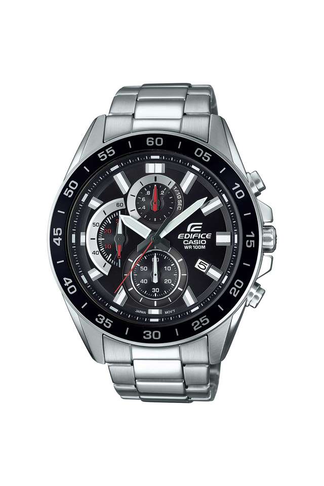 Edifice-53-x-47-x-12.1-mm-Black-Dial-Stainless-Steel-Analogue-Watch-for-Men---ED554