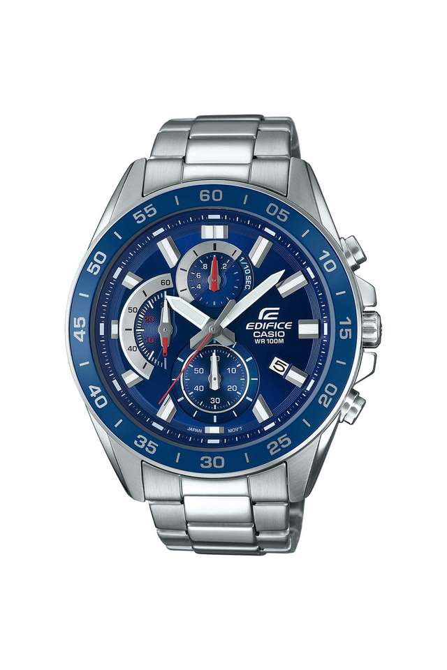 Edifice-53-x-47-x-12.1-mm-Blue-Dial-Stainless-Steel-Analogue-Watch-for-Men---ED555