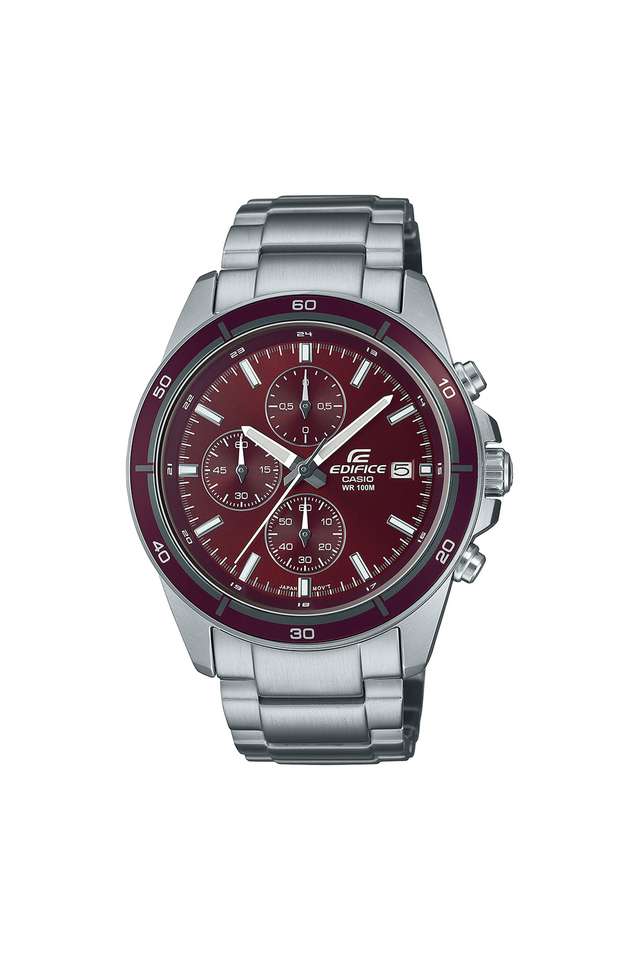 Edifice-48.5---43.8---11.6-mm-Red-Dial-Stainless-Steel-Analog-Watch-for-Men---526D-5CVUDF