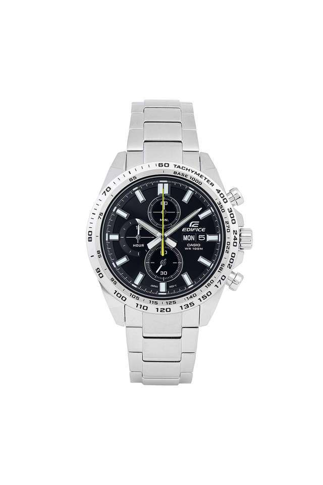 Edifice-47.5-x-42.3-x-11.4-mm-Black-Dial-Stainless-Steel-Analogue-Watch-For-Men---ED593