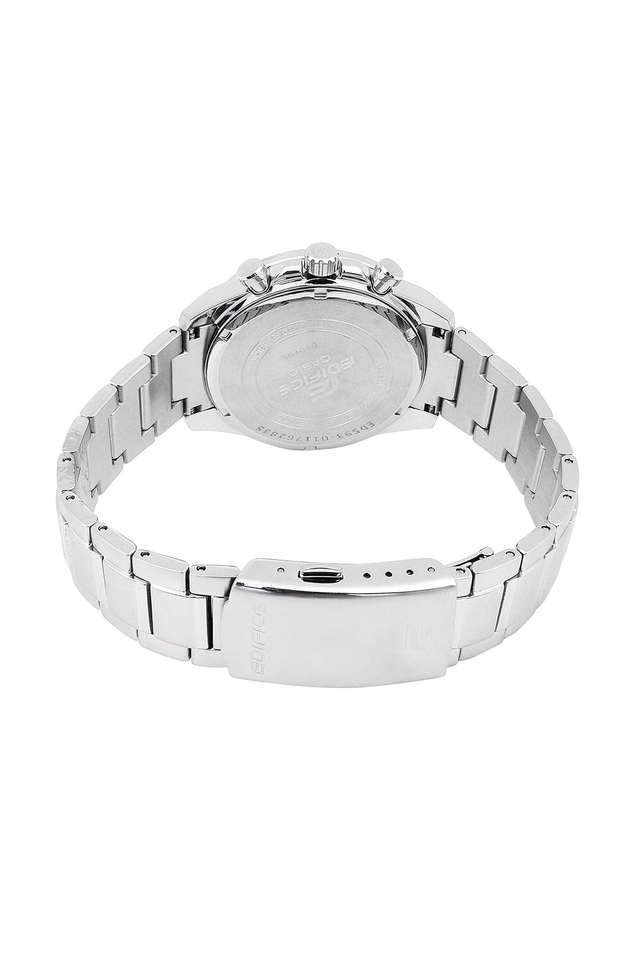 Edifice-47.5-x-42.3-x-11.4-mm-Black-Dial-Stainless-Steel-Analogue-Watch-For-Men---ED593