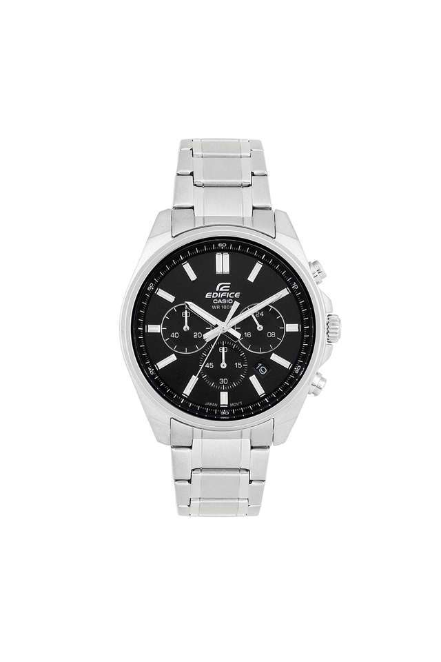 Edifice-48.6-x-43.5-x-11-mm-Black-Dial-Stainless-Steel-Analogue-Watch-For-Men---ED596