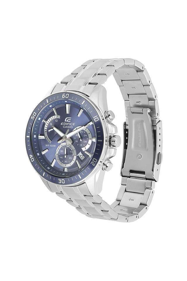 Edifice-53x47x12.3-mm-Blue-Dial-Stainless-Steel-Analogue-Wrist-Watch-For-Men---ED615