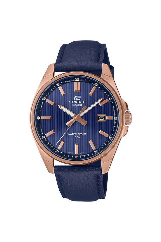 Edifice-46.5x42.6x9-mm-Blue-Dial-Leather-Analogue-Wrist-Watch-For-Men---ED617
