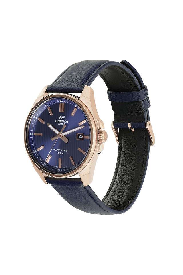 Edifice-46.5x42.6x9-mm-Blue-Dial-Leather-Analogue-Wrist-Watch-For-Men---ED617