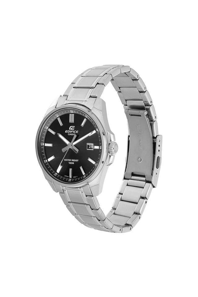 Edifice-46.5x42.6x9-mm-Black-Dial-Stainless-Steel-Analogue-Wrist-Watch-For-Men---ED618
