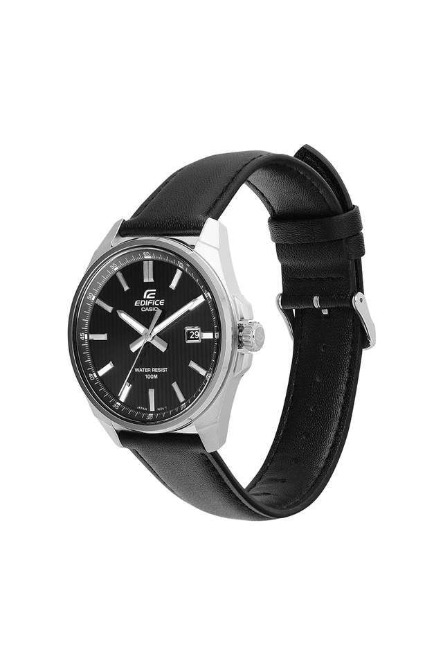 Edifice-46.5x42.6x9-mm-Black-Dial-Leather-Analogue-Wrist-Watch-For-Men---ED621