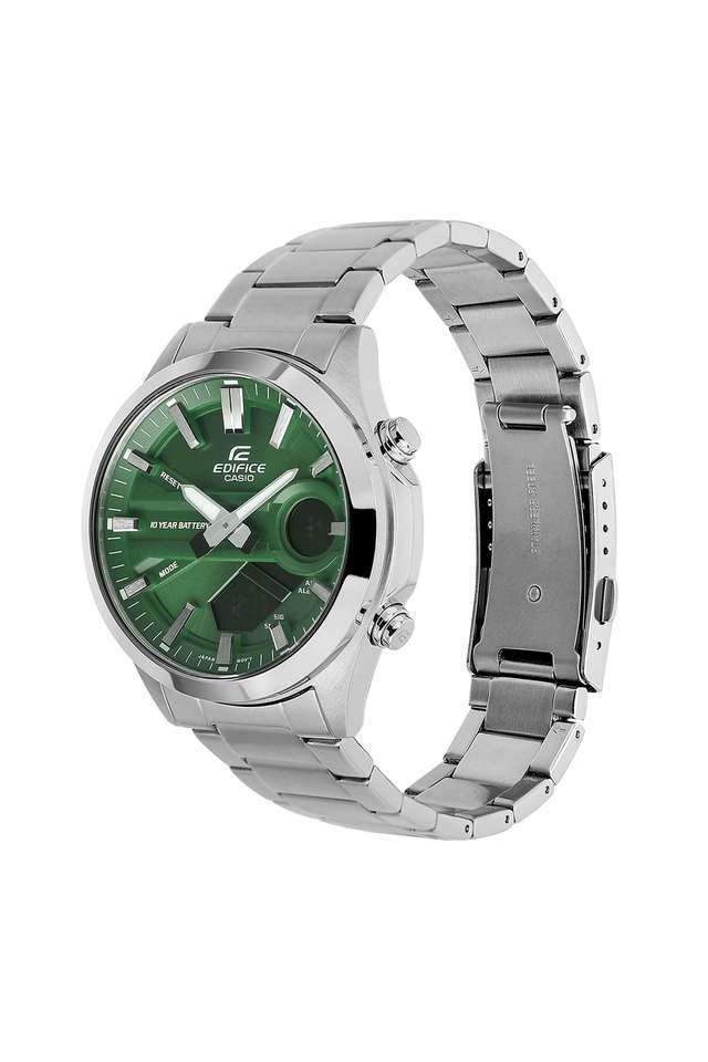 Edifice-49.5x45.5x13.7-mm-Green-Dial-Stainless-Steel-Analog-Digital-Wrist-Watch-For-Men---ED626