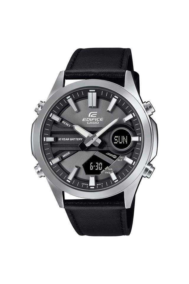 Edifice-49.5x45.5x13.7-mm-Black-Dial-Leather-Analog-Digital-Wrist-Watch-For-Men---ED627