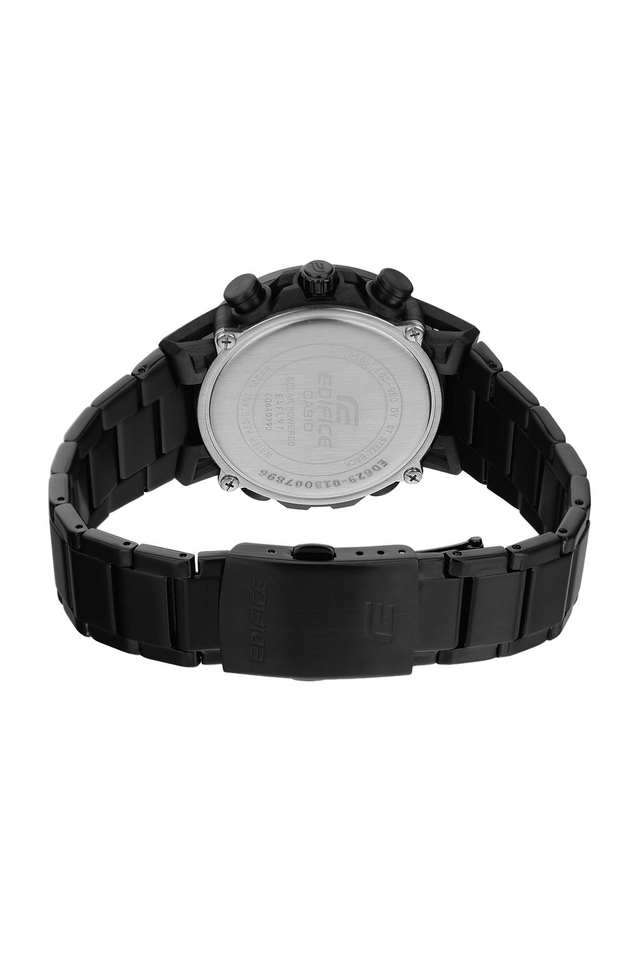 Edifice-Quartz-50.1x44.5x13.3-mm-Black-Dial-Stainless-Steel-Analogue-Watch-for-Men---ED629