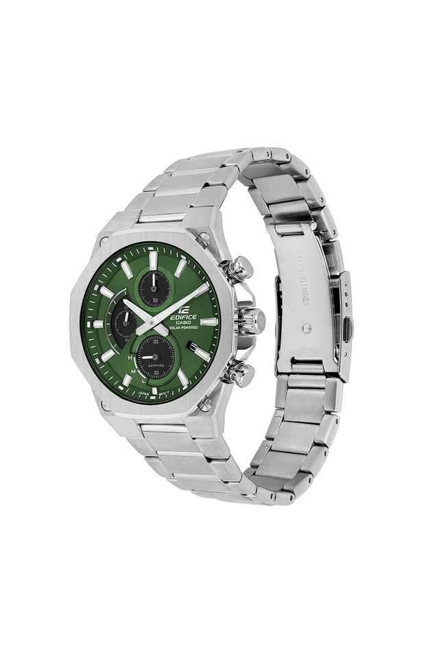 EDIFICE-49-x-44-x-9.7-mm-Green-Dial-Stainless-Steel-Analogue-Wrist-Watch-for-Men---ED643