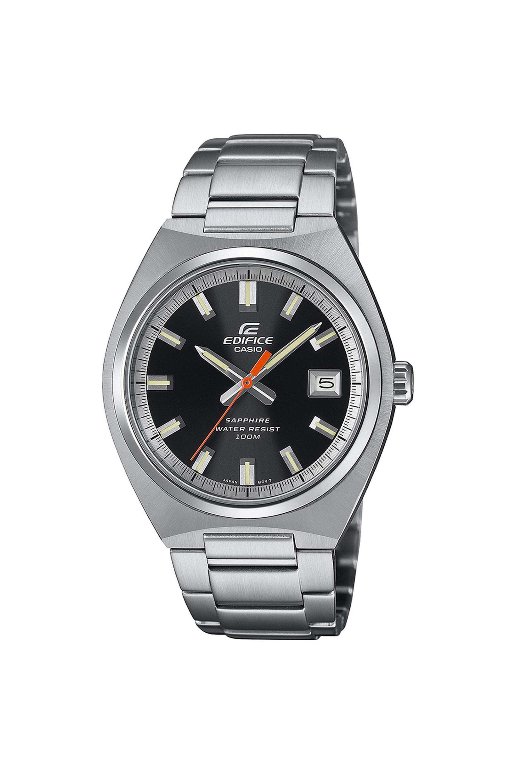 EDIFICE-43.5x38.5x9.2-mm-Black-Dial-Stainless-Steel-Analogue-Watch-For-Men---ED652